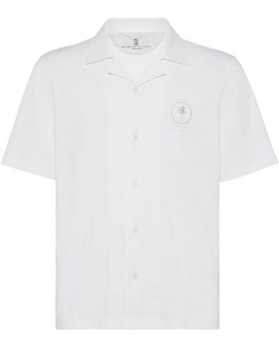 Brunello Cucinelli Short Sleeve Shirt - White
