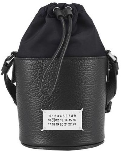 Maison Margiela 5ac Grained-leather Bucket Bag - Black