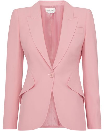 Alexander McQueen Single button blazer - Pink