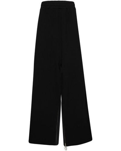 Setchu Wide-Leg Zippered Pants - Black