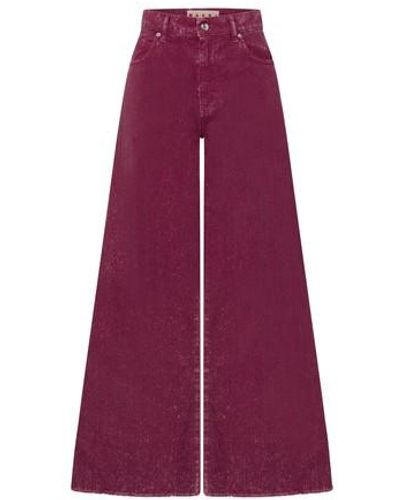Marni Wide-leg Trousers - Purple