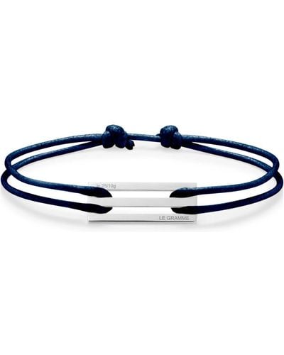 Le Gramme Bracelet cordon le 2,5g argent 925 - Bleu