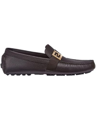 Fendi Driving Loafers - Brown