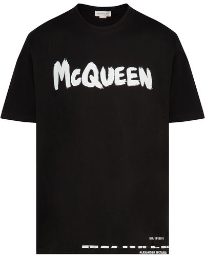 Alexander McQueen T-Shirt mit Logo - Schwarz