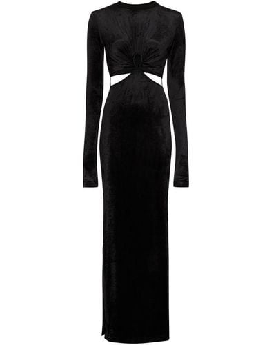 Nensi Dojaka Keyhole Long Sleeve Maxi Dress - Black