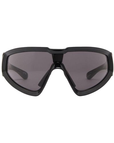 Rick Owens X Moncler - Shiny Wrapid Sunglasses - Gray
