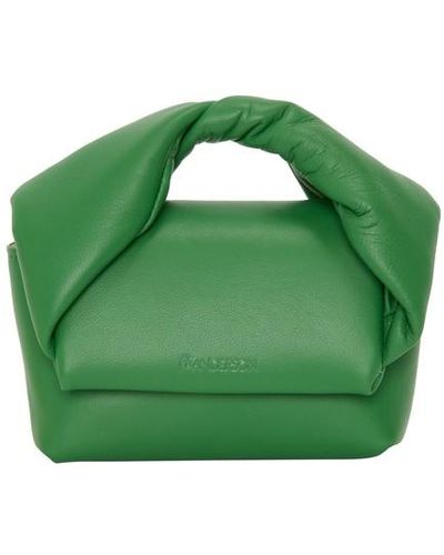 JW Anderson Mini sac twister - Mini sac en cuir - Vert