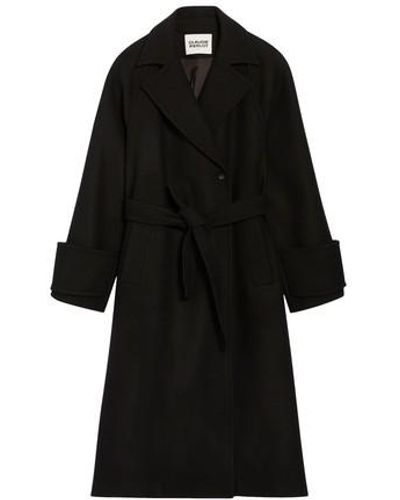 Claudie Pierlot Mid-length Wool Blend Coat - Black