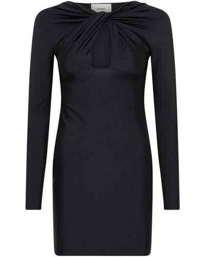 Coperni Twisted Cut-out Dress - Black