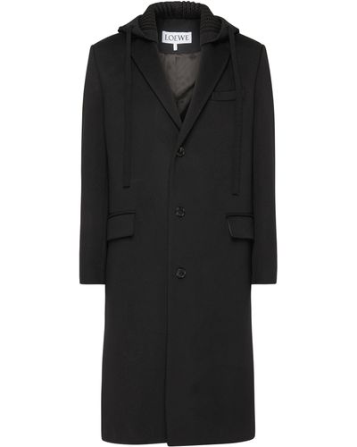 Loewe Manteau à capuche - Noir