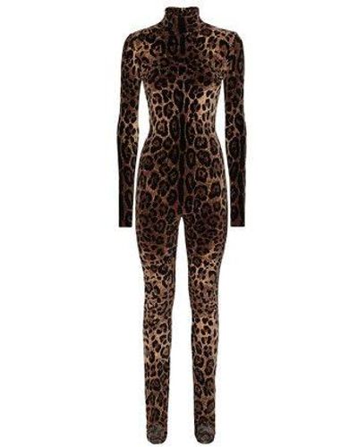 Dolce & Gabbana Chenille Jumpsuit - Brown