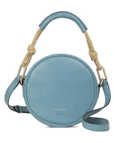 Vanessa Bruno Smooth Leather Round Holly Bag - Blue