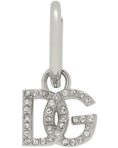Dolce & Gabbana Single Earring With Dg Logo - White