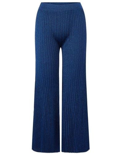 Rochas Knitwear Trouser Asian Fit - Blue
