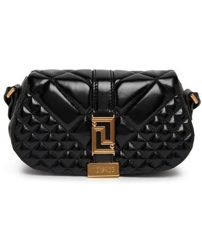 Versace Greca Goddess Mini Shoulder Bag - Black