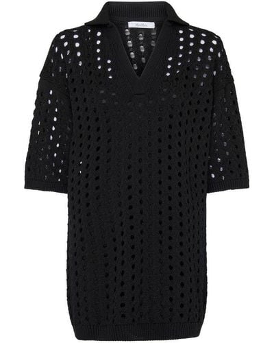 Max Mara Urna Knitted Mini Dress - Black
