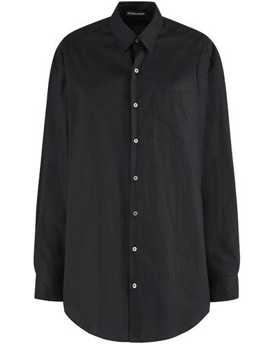 Ann Demeulemeester Mark High Comfort Shirt Popeline - Black