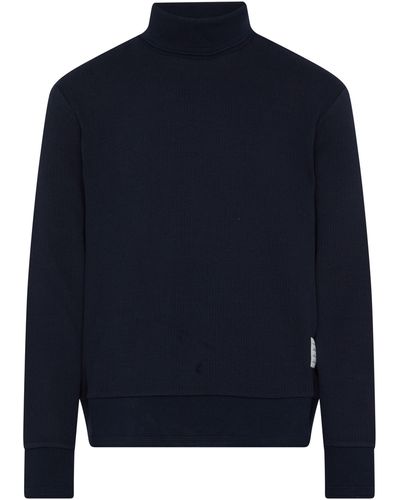Thom Browne Sweatshirt mit Patch-Logo - Blau