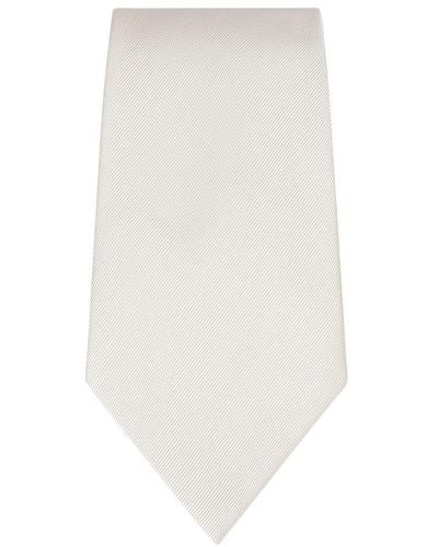 Dolce & Gabbana 12-Cm Silk Faille Blade Tie - White