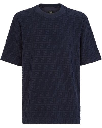 Fendi T-Shirt in Oversize Fit - Blau