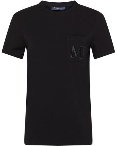 Max Mara Kurzarm-T-Shirt Madera - Schwarz