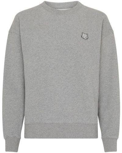 Maison Kitsuné Bold Fox Head Patch Comfort Sweatshirt - Gray