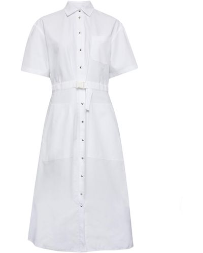 Moncler Robe chemise en coton - Blanc