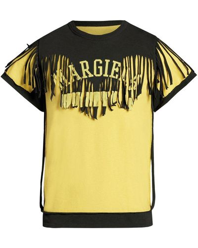 Maison Margiela Décortiqué Fringe T-Shirt - Yellow