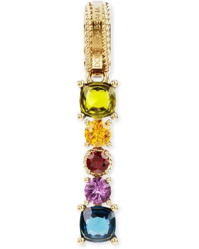 Dolce & Gabbana Charme alphabet arc-en-ciel I en or jaune 18 carats avec pierres précieuses fines multicolores - Métallisé