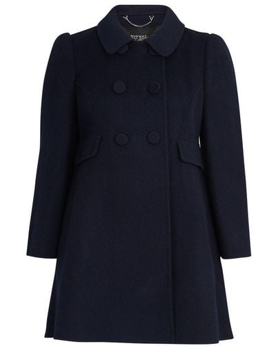 Marc Jacobs Double Breasted Girls Coat - Blue