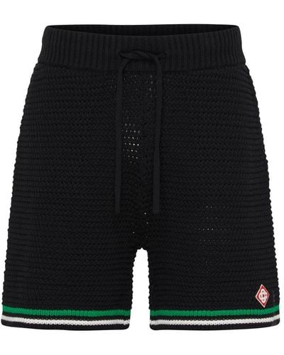 Casablancabrand Knit Tennis Shorts - Black