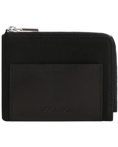 Woolrich Mixmedia Medium Zipped Wallet - Black
