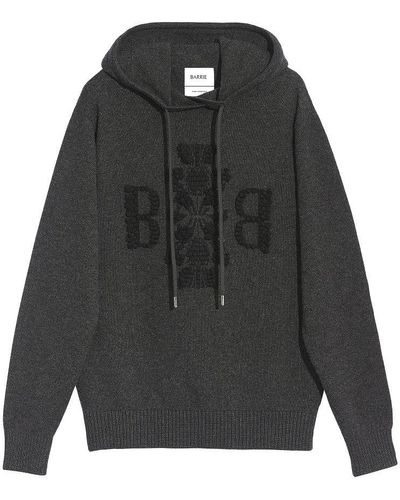Barrie 3D Logo Cashmere Hoodie - Grey