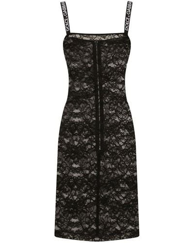 Dolce & Gabbana Short Lace Dress - Black
