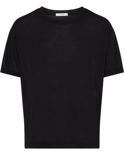 Lemaire T-shirt doux à manches courtes - Noir