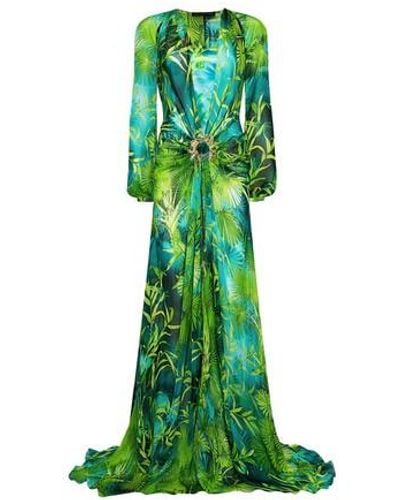 Versace Robe originale Jungle Dress - Vert