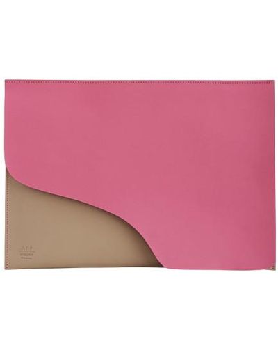 Atp Atelier Sardegna Grande Leather Laptop Case - Pink