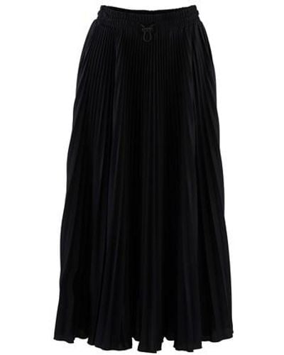Valentino Pleated Jersey Skirt - Black
