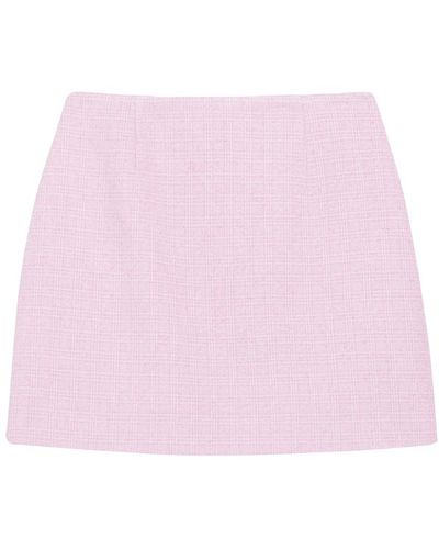 Claudie Pierlot Short Tweed Skirt - Pink