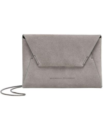 Brunello Cucinelli Envelope Bag - Grey