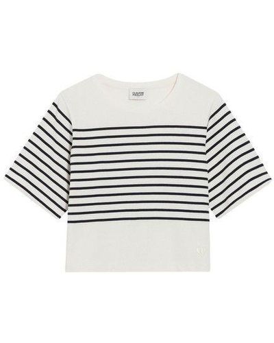 Claudie Pierlot Striped T-shirt - White