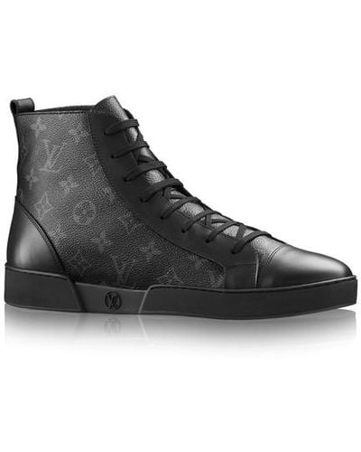 Louis Vuitton LV Monogram Leather Sneakers - Black Sneakers, Shoes -  LOU800638