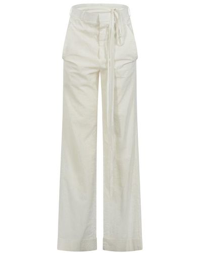 Ann Demeulemeester Anneke Comfort Fit Trousers - White