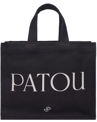 Patou Small Tote Bag - Black