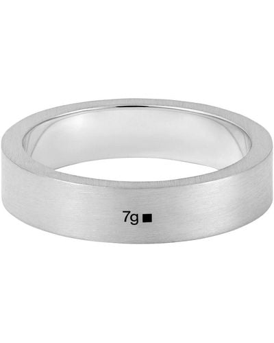 Le Gramme 7G Brushed Sterling Ribbon Ring - Metallic