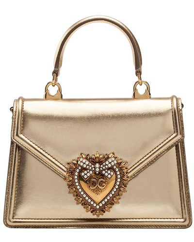 Dolce & Gabbana Small Devotion Top-Handle Bag - Natural