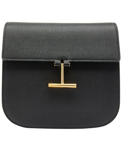 Tom Ford Tara Medium Bag With Shoulder Strap - Black
