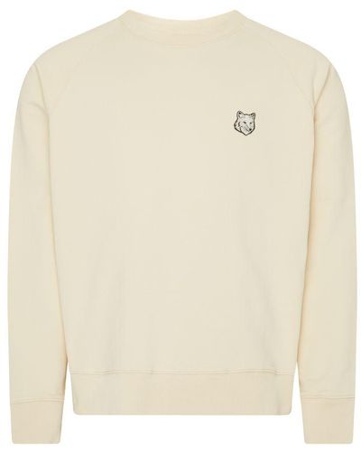Maison Kitsuné Bold Fox Head Logo Sweatshirt - White