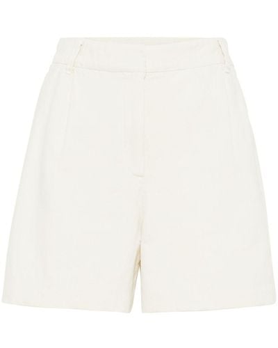 Brunello Cucinelli Shorts With Monili - White