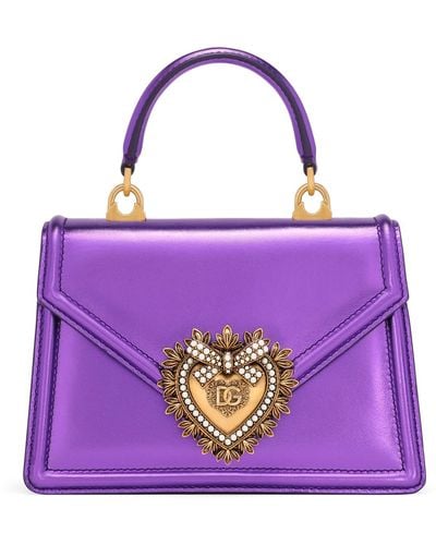 Dolce & Gabbana Petit sac à main Devotion à poignée - Violet